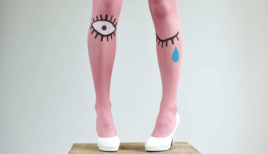 Колготки с геометрическим узором 