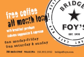 Free Coffee At Brigdget Foy's