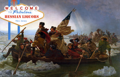 George Washington crossing the Delaware for booze