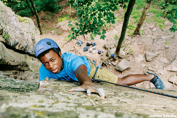 Rock Climbing in Ralph Stover State Park.