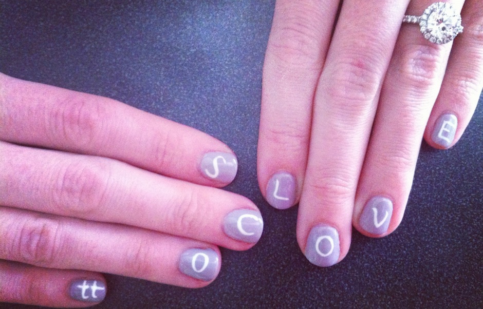 PW photo editor Jess Hawkes shows her love for her fiance with this week's polish.