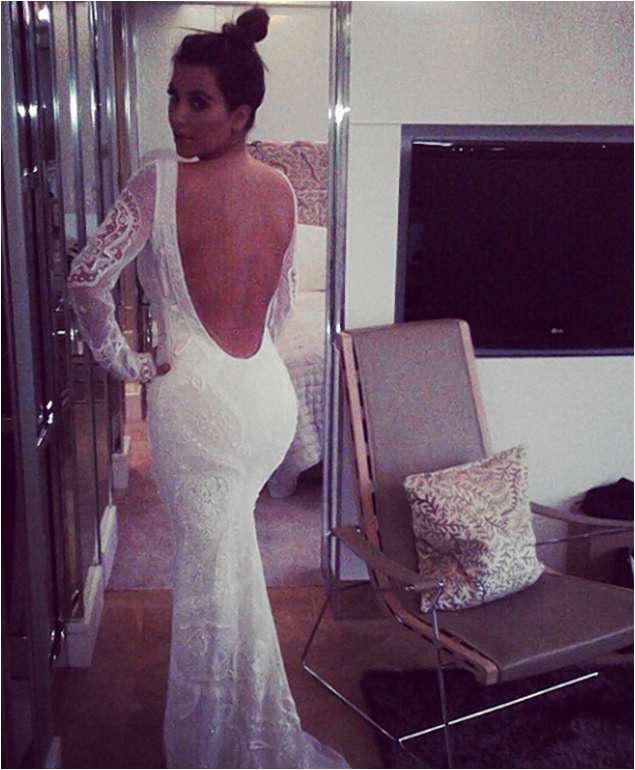 Is This A Photo Of Kim Kardashian Trying On A Wedding Dress?
