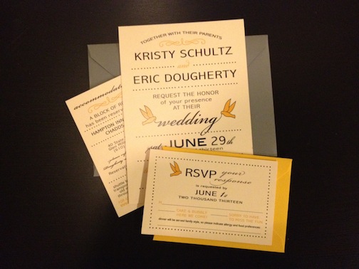 Bride-to-be Blogger Kristy: Our (Designed-By-Me) Invitations Have Arrived! 