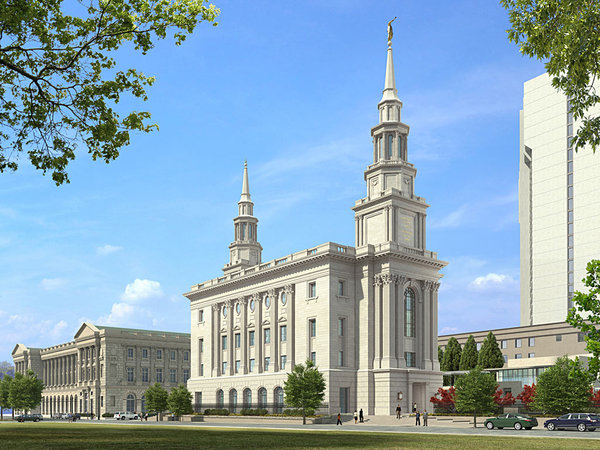 Rendering of the Mormon Temple 