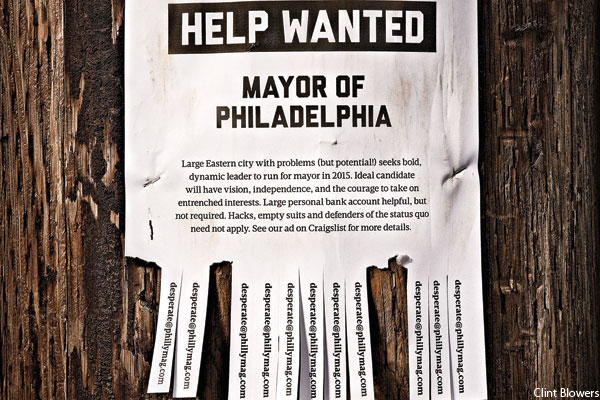 Photo by Clint Blowers. Philadelphia is looking for a mayor already, even though the next election isn't for two years.