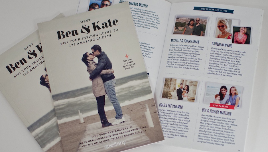 Your Guesterly book comes out like your very own personal wedding-day magazine. Photo courtesy of Guesterly.