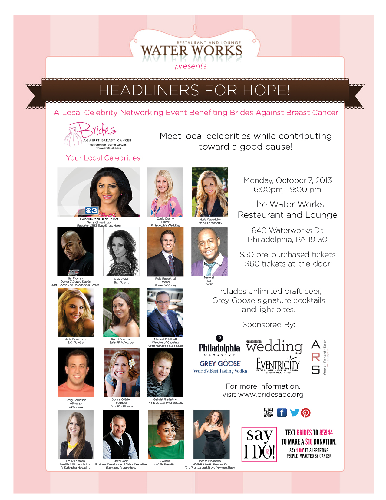 Come Out With Philadelphia Wedding and Brides Against Breast Cancer! 