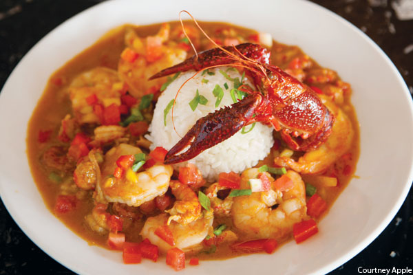 Shrimp and crawfish etouffee at Carmine's Creole Cafe Act II