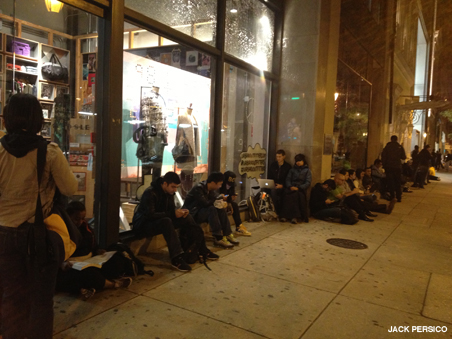 Line at the Apple store in Philadelphia ahead of the iPhone launch