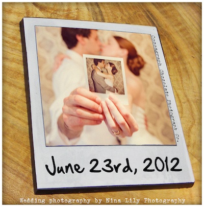 Cocoagraph chocolate wedding favors. Photo by Philly photog Nina Lily.
