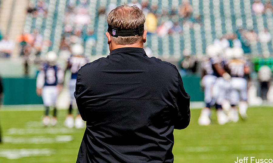 Eagles Coach Chip Kelly Facing Field