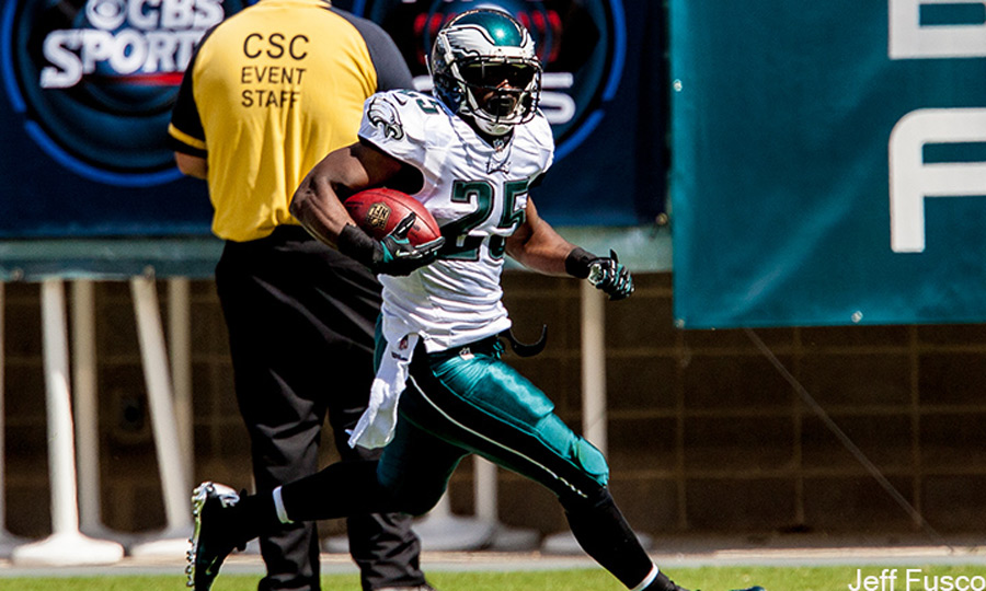 LeSean McCoy alone running with football