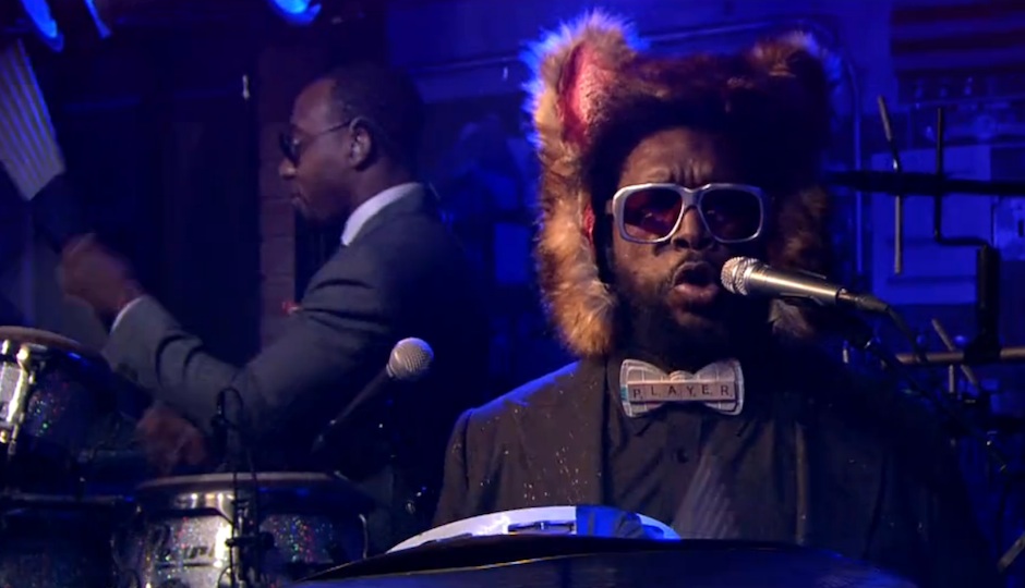 Questlove as the Fox with Ylvis on Jimmy Fallon