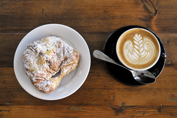 A cappuccino and pastry at Shot Tower in Queen Village. Photo courtesy of Ian Watson. 
