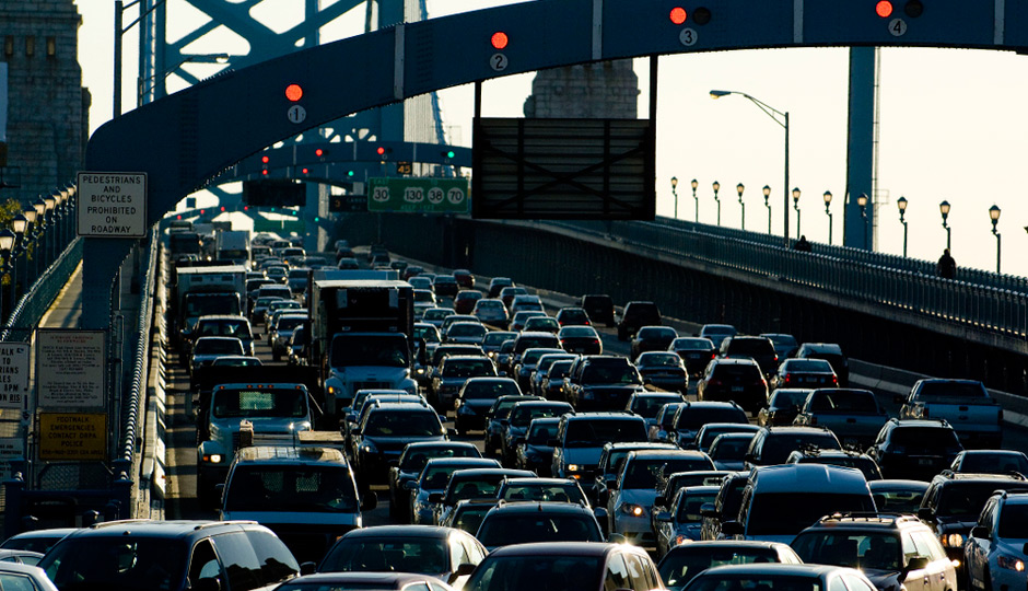 Traffic on the Ben Franklin Bridge