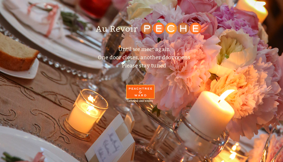 The current landing page at peche-peachtree.com.