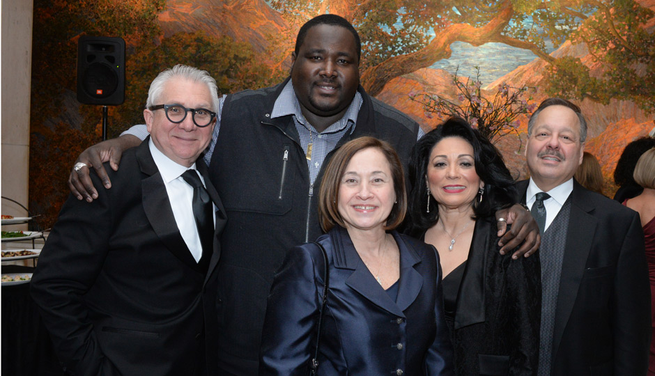 From left: Chef Michele Pastorello, Quinton Aaron, actor from The Blind Side, Sara Manzano-Díaz, director of the U.S. Department of Labor's Women's Bureau, Gloria Bonilla-Santiago, LEAP founder and board chair, and the honorable Nelson Diaz.