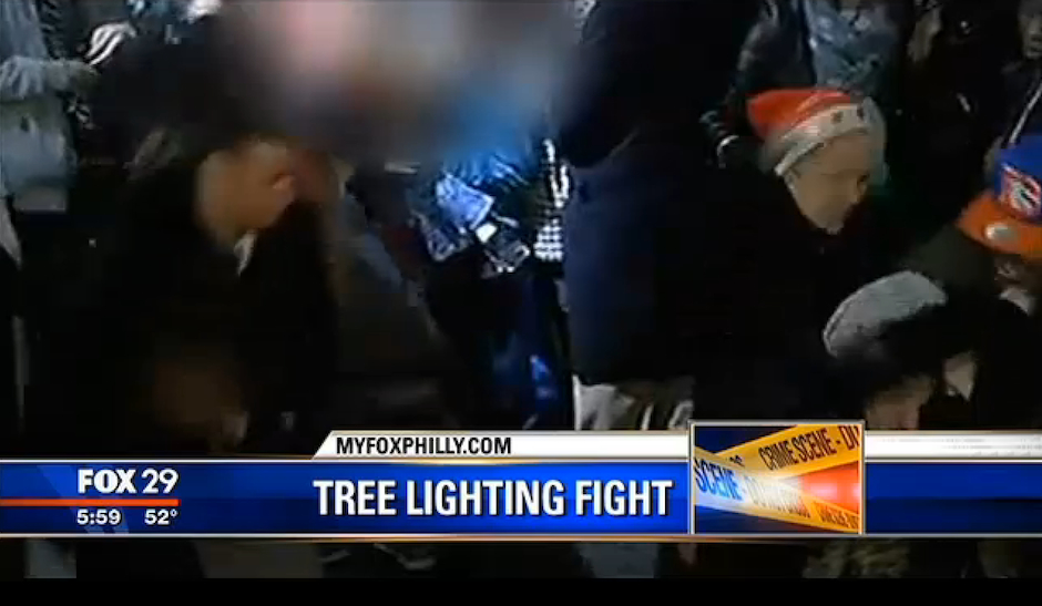 christmas tree lighting fight