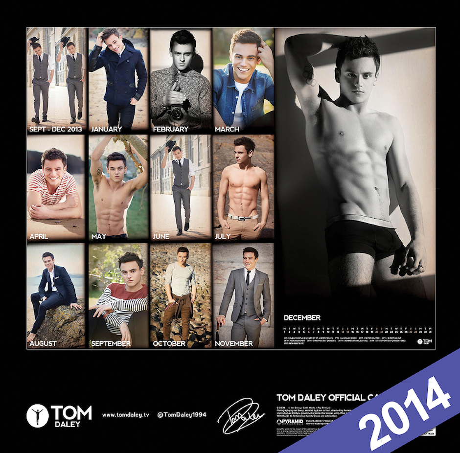 tom daley calendar 2014