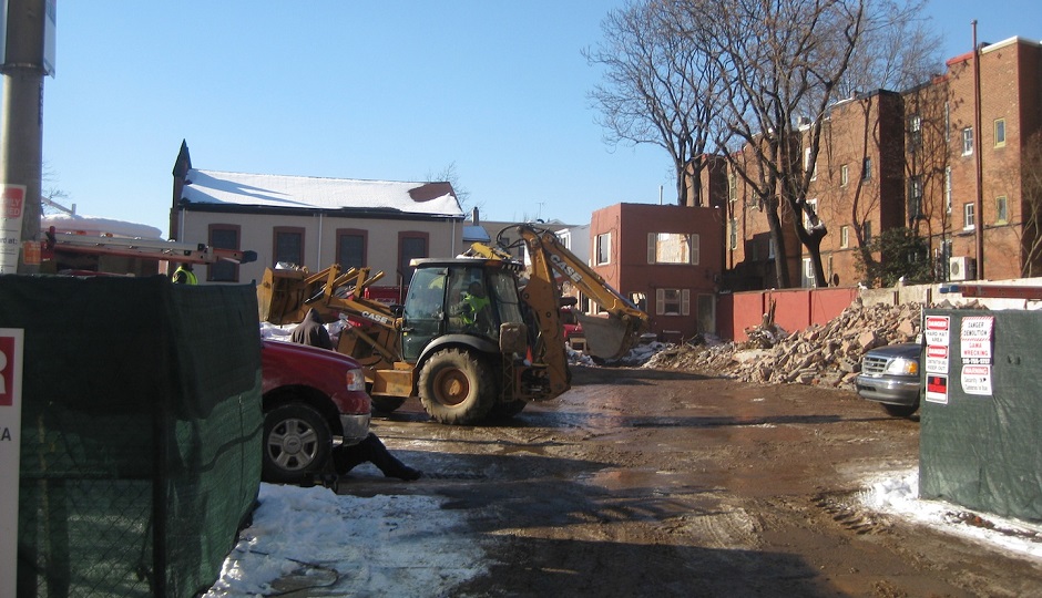 Demolition site at 19th and Lombard. Photo credit: Naked Philly.