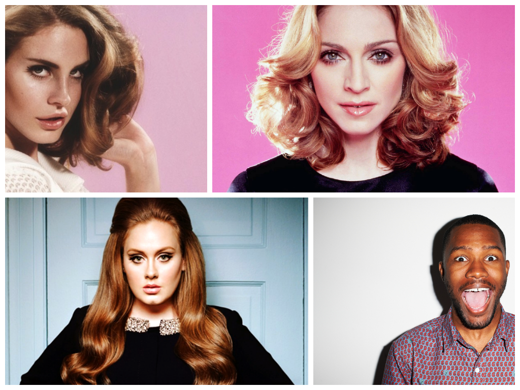 Lana Del Rey, Madonna, Adele and Frank Ocean are all set to release new albums in 2014. 