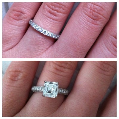 Gillian's rings! Wondering why there are two? Read her proposal story below ... 