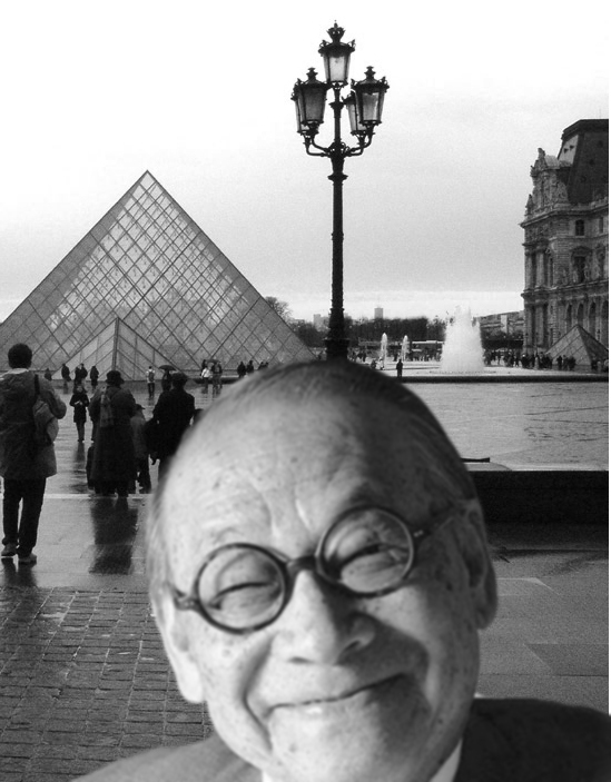 I.M. Pei, who designed the Society Hill Towers, with his Louvre Pyramid in 1981. Image via ArchDaily.
