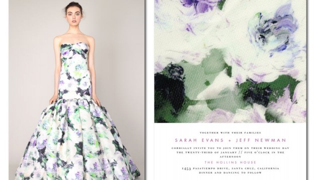 The "Breathtaking Blossoms" from Wedding Paper Divas Marchesa-inspired collection. (Business Wire)
