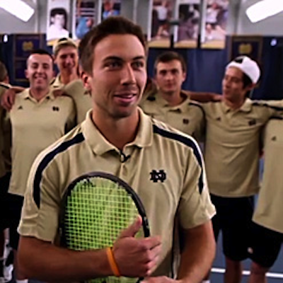 SPORTS: Notre Dame releases inspiring video about out tennis player Matt Dooley and his teammates. 