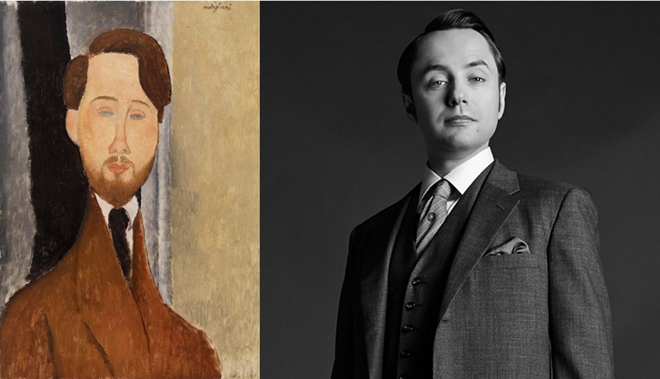 "Léopold Zborowski," painted by Modigliani in 1919, totally looks like ... Pete Campbell from Mad Men, if he had a beard. "Pete, Pete, Pete...what are we going to do with you, buddy?" - everyone who watches Mad Men to their TVs, every week.