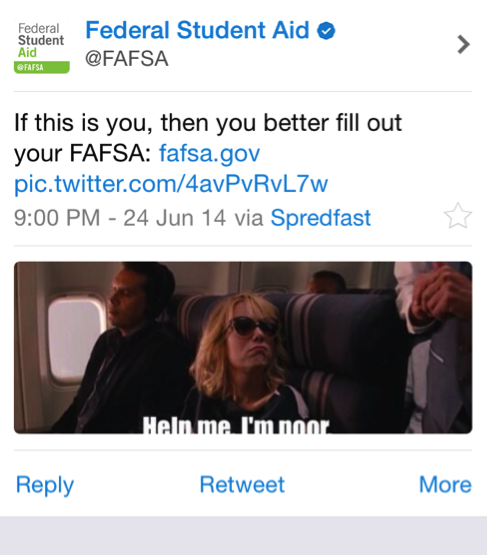 FAFSA tweet kristen wiig