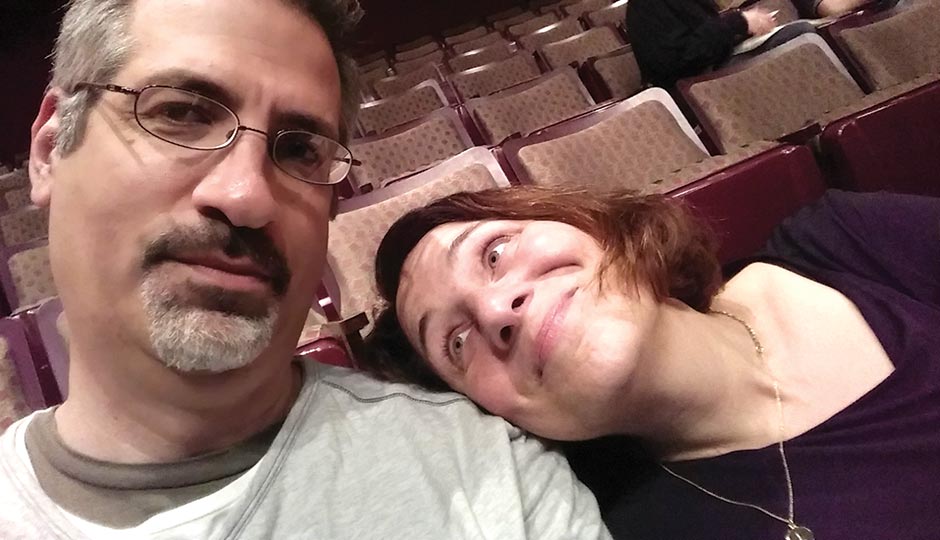 Jennifer Weiner with boyfriend Bill Syken at the Wilma Theater, April 22, 2015. 