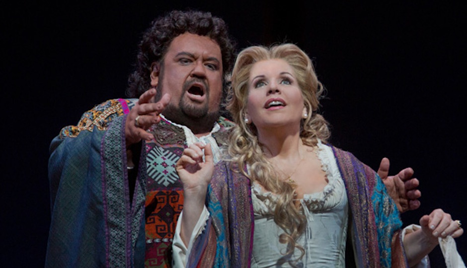 Jothan Botha and Renee Flemming in a scene from Verdi's "Otello."