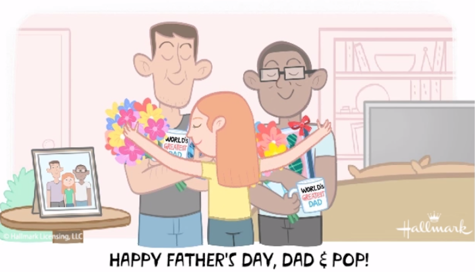 gay fathers day card hallmark