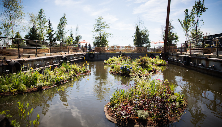 The water garden at Spruce Street Harbor Park, via the DRWC
