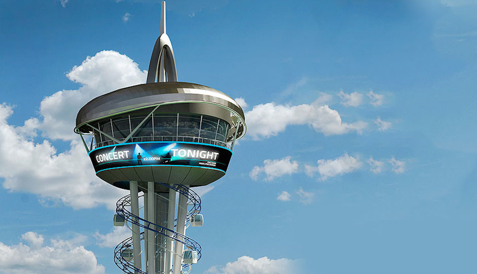 The general product design of the Skyspire via U.S. Thrill Rides' website.