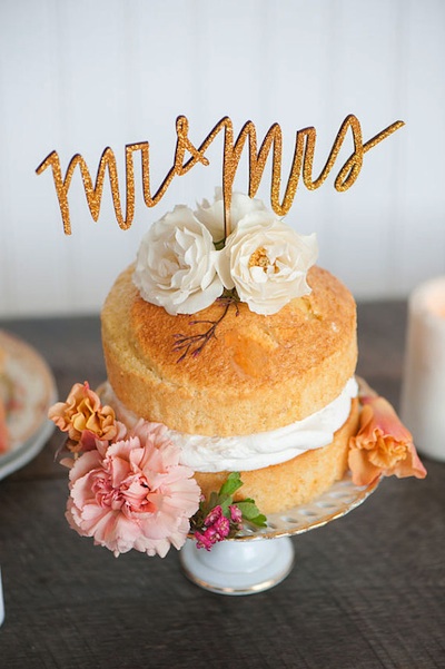 Add a pop of sparkle to the top of your cake with this glittery sign.