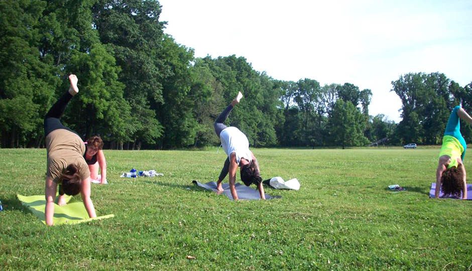 Yoga in Tyler State Park // Photo via Facebook