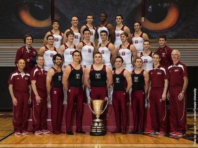 2014 Temple University Men's Gymnastics Team.
