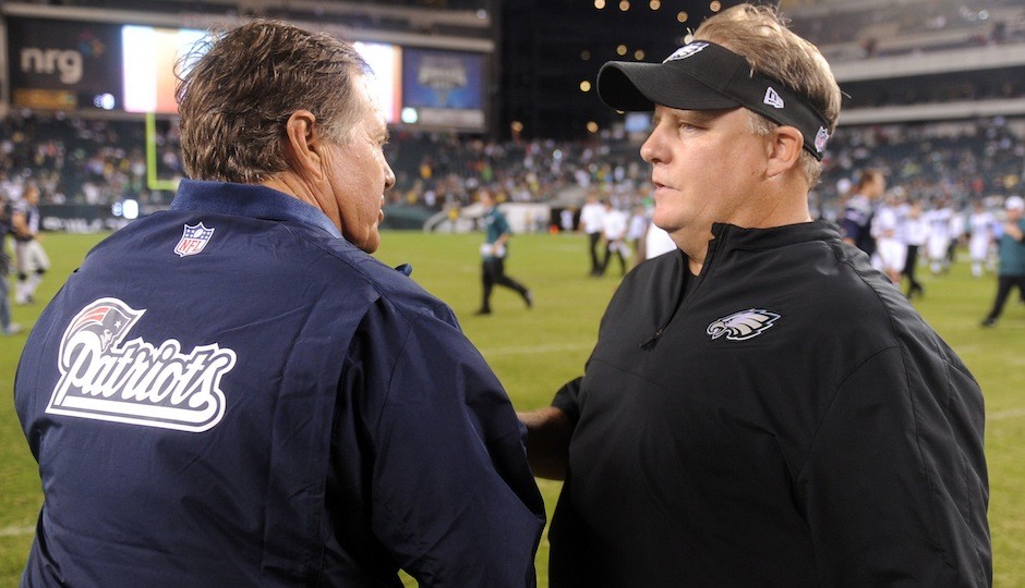 Bill Belichick and Chip Kelly. (USA Today Sports)