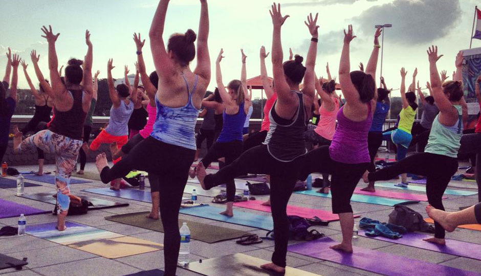 Rooftop yoga at Whole Foods Market Plymouth Meeting