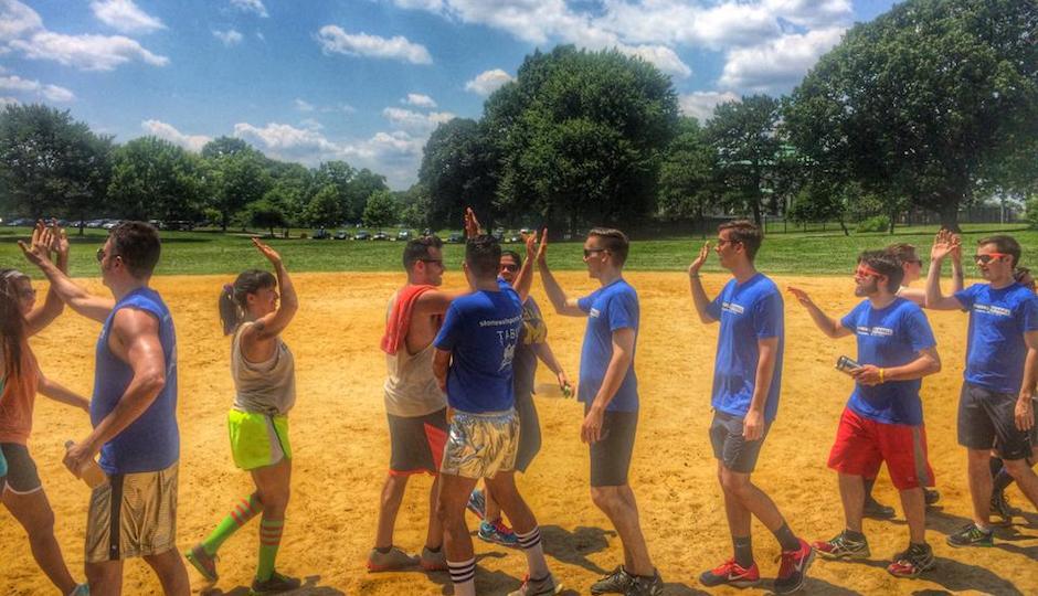 Stonewall Kickball = abounding high-fives