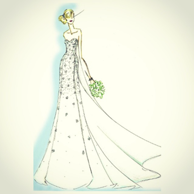 The Elsa gown! Instagram/disneyweddings