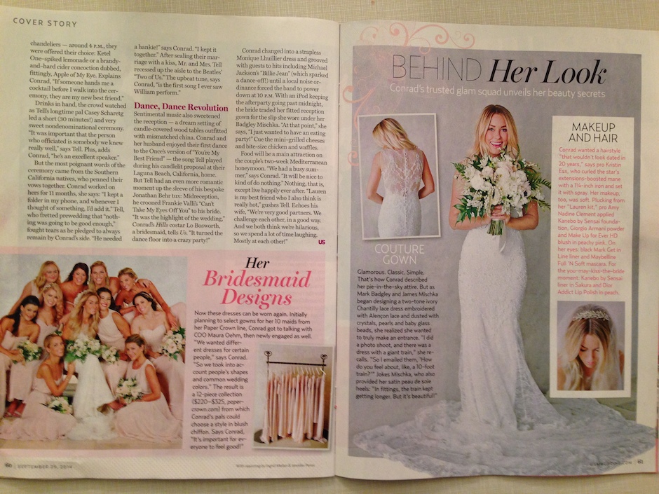 A spread from this week's issue of Us Weekly.