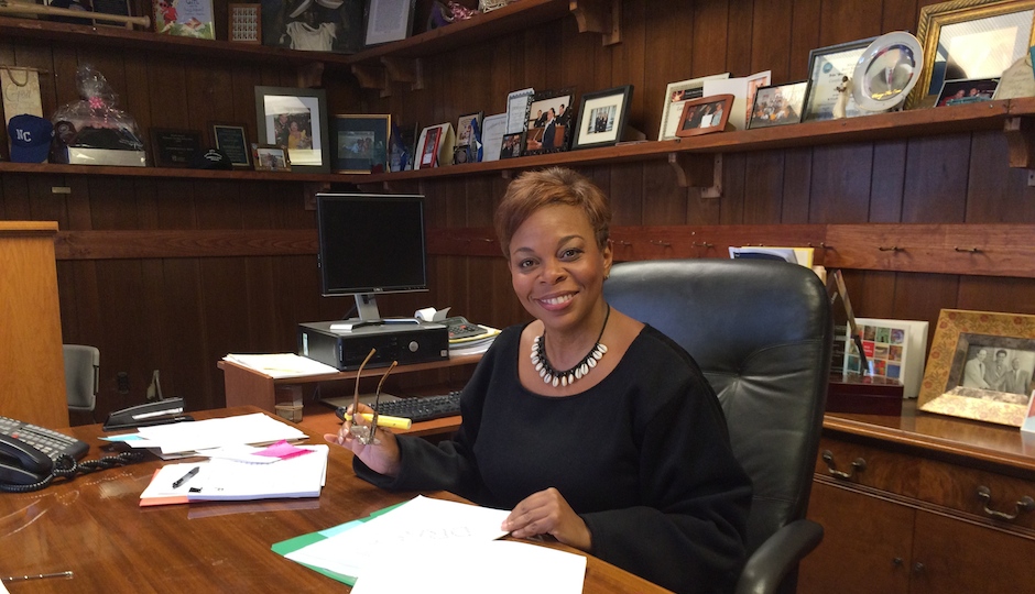 Camden Mayor Dana Redd in her office. The city is showing signs of recovery, at long last.