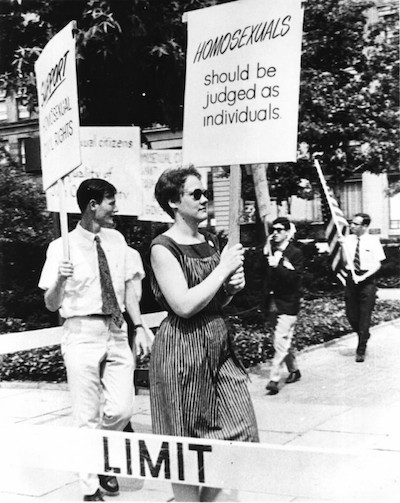 Barbara Gittings at an Annual Reminder in 1966. 