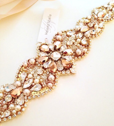 This gorgeous belt will add a hint of color and sparkle to your white dress.