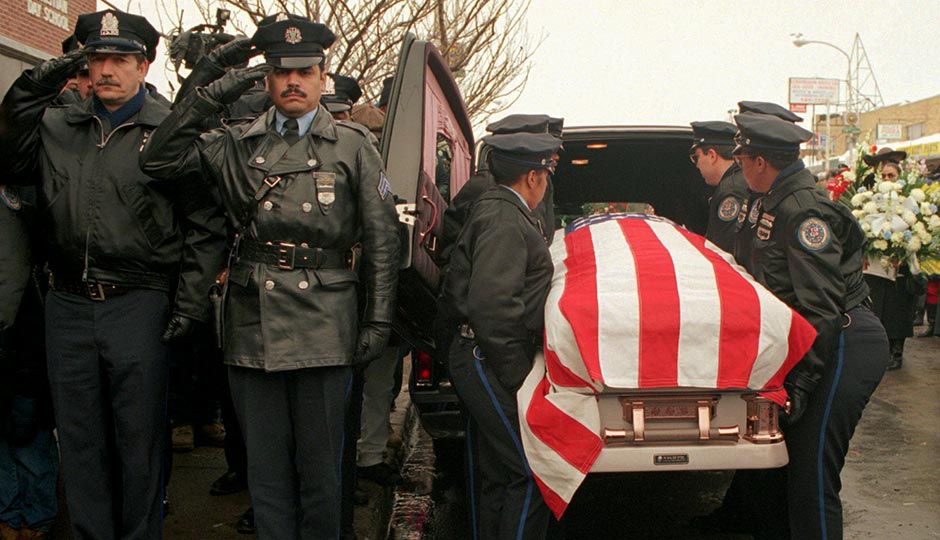Office Lauretha Vaird's funeral, January 11, 1996. AP file photo/Nanine Hartzenbusch