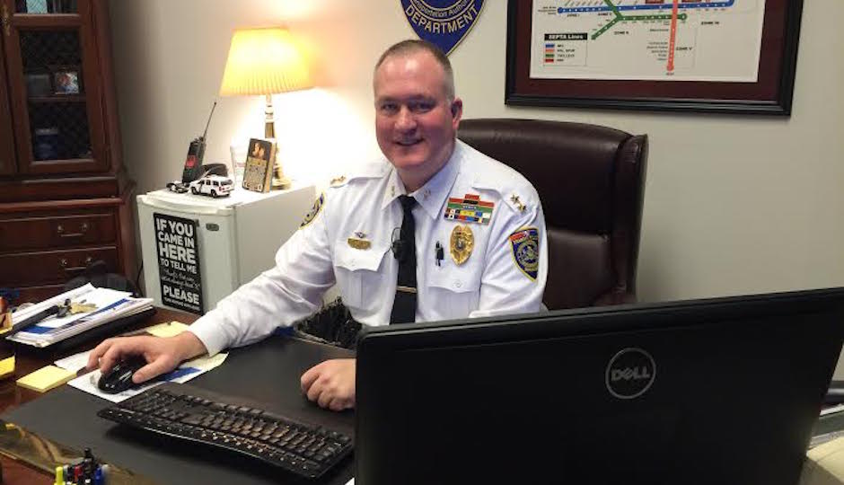 SEPTA Police Chief Thomas Nestel III at his Market Street office. | Joel Mathis
