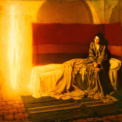 Henry Ossawa Tanner's The Annunciation, 1898, at the Philadelphia Museum of Art.  